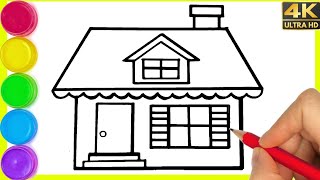 House Drawing || How to draw a simple House drawing step by step || house drawing kaise banate hain.