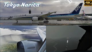 Awesome Low Vis Rainy Approach into Tokyo | Boeing 787-10 | Flight Simulator 2020