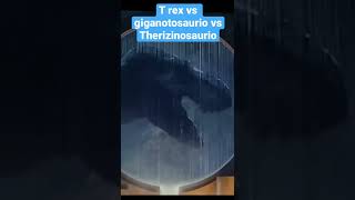 Giganotosaurus vs therizinosaurio vs t rex #shorts#