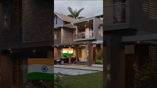 small budget contemporary&traditional new 2023 Indian kerala house design #shortsfeed #viralshort