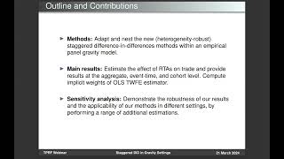 TPRF Webinar March 2024  - "Staggered Difference-in-Differences in Gravity Settings"