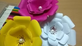 Beautiful origami paper flower 🌹🌺🏵️💐🌼#papercraft #origamipaperflower #paperflower #diyhomedecor #diy