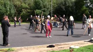 Medieval Combat Training in Ballymun (large group 2)