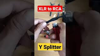 XLR to RCA Y Splitter #Shorts #diy #audiocable