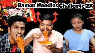 2X Spicy Ramen Challenge! PASS or FAIL??? 🌶 🥵 🍜 | NUCLEAR FIRE NOODLES CHALLENGE | Mukbang ||