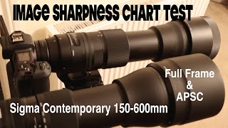 Sigma Contemporary image quality Test using a test chart