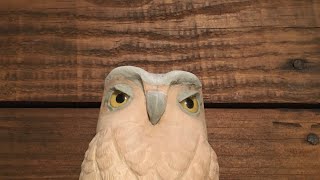 Setting Eyes in a Wood Carving