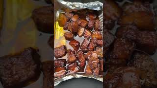 Pork belly burnt ends! #bbq #webergrill #pork #porkbelly #meatcandy