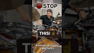 Elbows Out = Bad Idea. Quick FIX for Drummers #drumlesson #drums #drummechanics #neck #posture