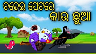 Chadhei Petare Kau Chua | Odia Cartoon |Odia Bird Stories| Odia Chadhei Gapa| Odia Moral Story