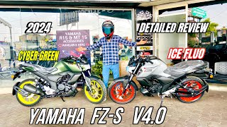 Yamaha Fz-s v4 2024 | new colours | detailed review | ride review | price and features 😱