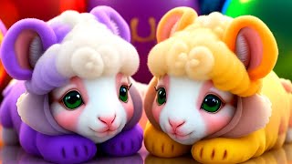 Little Lambs with colorful balls and babies - Fun Ai Animation video for Children