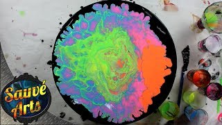 Fluid Acrylic Painting - Funnel Acrylic Paint Pour Technique, Part 2!!