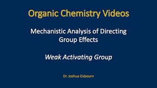 Mechanistic Analysis of Directing Group Effects – Weak Activating Group