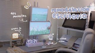 ☁️remodelando mi set up 💻 haciendo un nuevo espacio productivo | sofiapricot