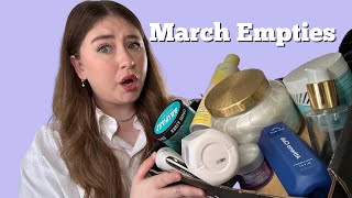 March Empties (Q1) what I used up!