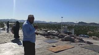 The mountain of arafat moidan where people will gather again for judgement.