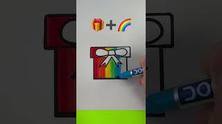 🎁+🌈 Satisfying creative art #drawingtutorial #shortsfeed #viral