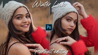 How to edit your portrait for winter looks In Photoshop | winter color grading