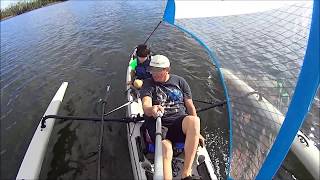 Hobie Adventure Island Tandem Sail camping Florida, Sony Action Camera DIY Selfie Stick