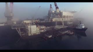 Pioneering Spirit in Alexiahaven at Maasvlakte 2 in Rotterdam