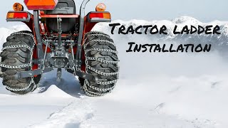 Tractor Ladder Tire Chains Install