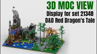 Display for Lego set 21348 - D&D Red Dragon's Tale MOC