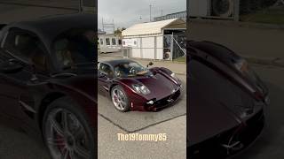 Red Carbon Pagani Utopia Roadster in Zürich ❤️ V12 Start Up #shorts #automobile #rich #youtubeshorts