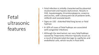 Syphilis in pregnancy-TOG summary for MRCOG Part 2