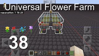 Minecraft Bedrock Tutorials(38) - How to build a Universal Flower Farm