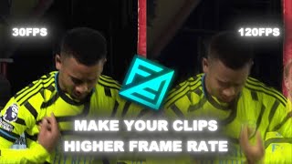 How to make your clips higher frame rate || Link to Flowframes in the description