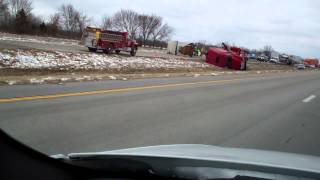 Semi-Truck Flipped