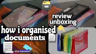 button file review unboxing | Document organization ! my storage areaa! ✨