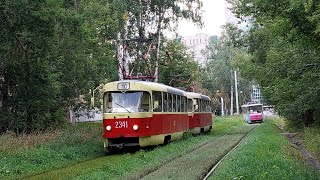 Трамваи Татра Т3 по СМЕ. Ижевск, улица Школьная