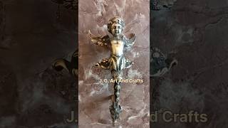 Brass Handcrafted Angel Door Handle by J.G. Art And Crafts ❤. Antique Door Handle