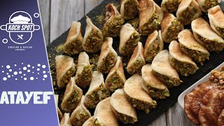 Atayef – Arabische gefüllte Pfannkuchen mit zwei Füllungen - القطايف بالقشطة والجوز