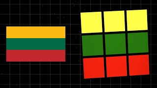 LITHUANIA FLAG on the Rubik's Cube 3x3 🇱🇹