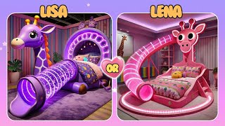 LISA OR LENA BEDROOM EDITION | LISA OR LENA #lisaorlenahousesandbedrooms