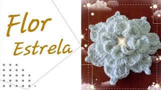 Flor Estrela em Croche Republicada 🌟