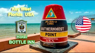 Обзор недорогого отеля BOTTLE INN на Ки Уэст. Флорида. США  Key West Florida USA