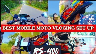 How To Mount Mobile On Helmet|Best Moto Vlogging Set Up|Under Rs400 😯|