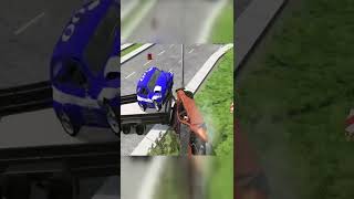 Police Car Chases #47 - BeamNG DRIVE | SmashChan #shorts