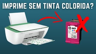 Impressora HP imprime sem tinta colorida?