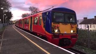 (HD) 6-Car Class 456/455 depart Raynes Park.