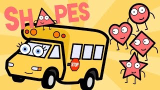 Learning Shapes Song With Betsy the School Bus - Baby, Toddler, Kindergarten Kids Learning Video