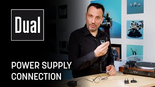 How to assemble and connect the power supply of a Dual CS-Series Turntable