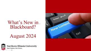 What's New in Blackboard  - August 2024