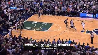 Utah Jazz-Spurs 4th quarter Battle 12-12-12