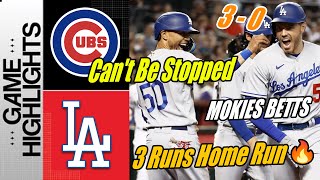 Dodgers vs Cubs [Today Highlights] Betts & Freeman 3 Runs HR Can't Be Stopped | MLB Highlights