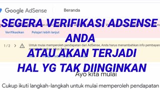 DAMPAK TELAT VERIFIKASI IDENTITAS PADA ADSENSE